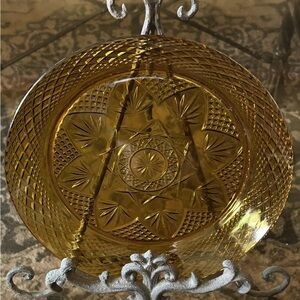 Cristal D'Arques Antique Amber‎ Dinner Plates 10"
